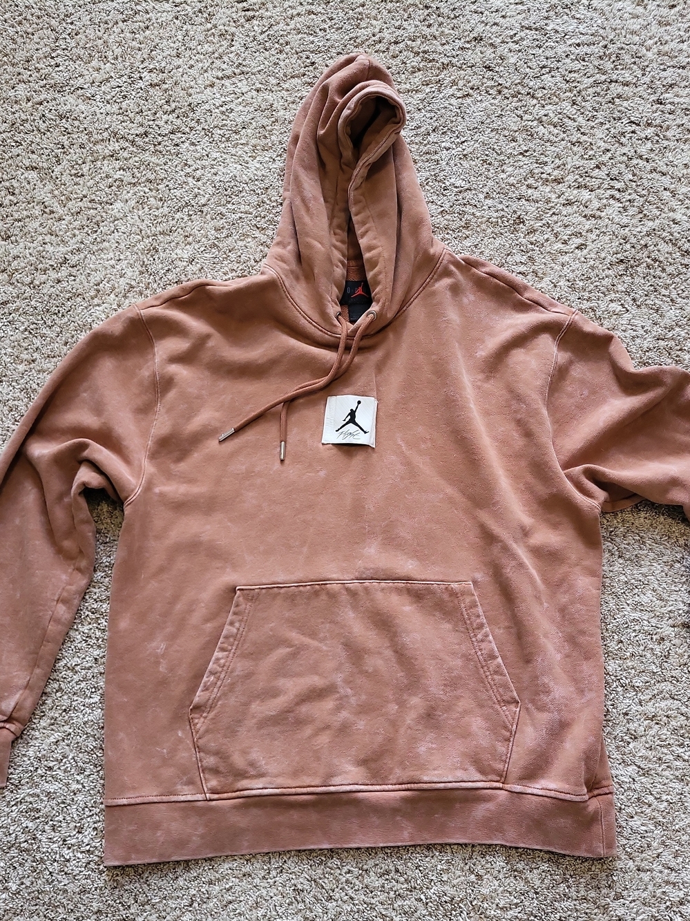 Jordan Flight Fleece Washed Hoodie Mens L Mineral Clay DR3087-215